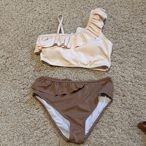 SHEIN Cream and Brown Bikini Set